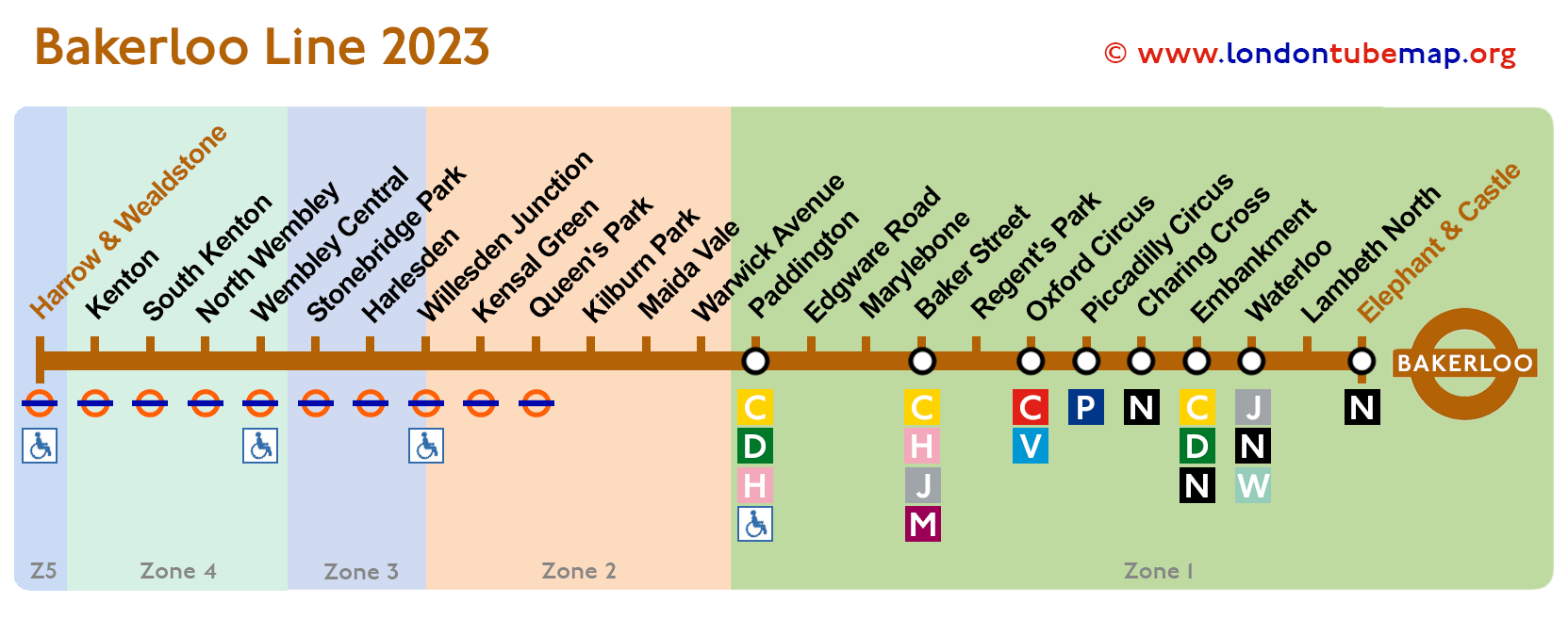 Bakerloo line map 2023