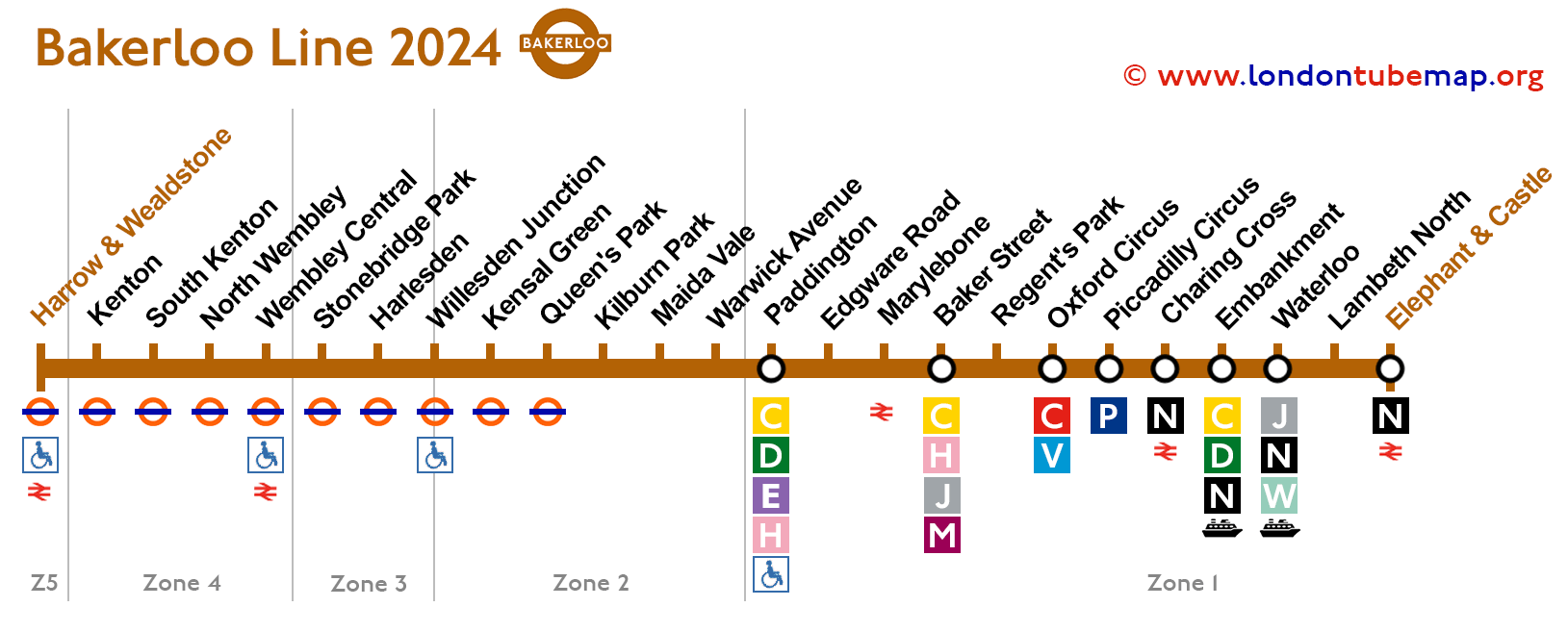 Bakerloo line map 2024