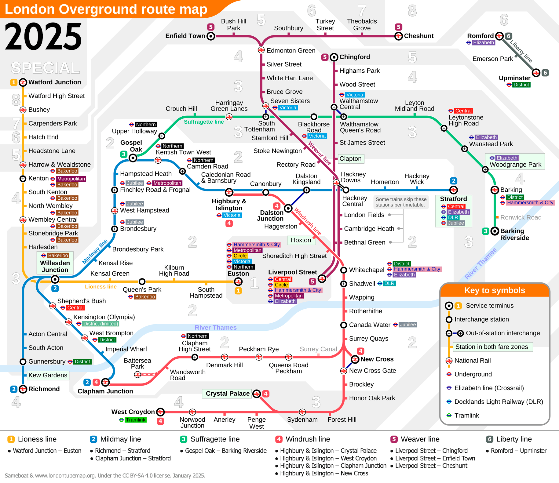 London Overground map 2024