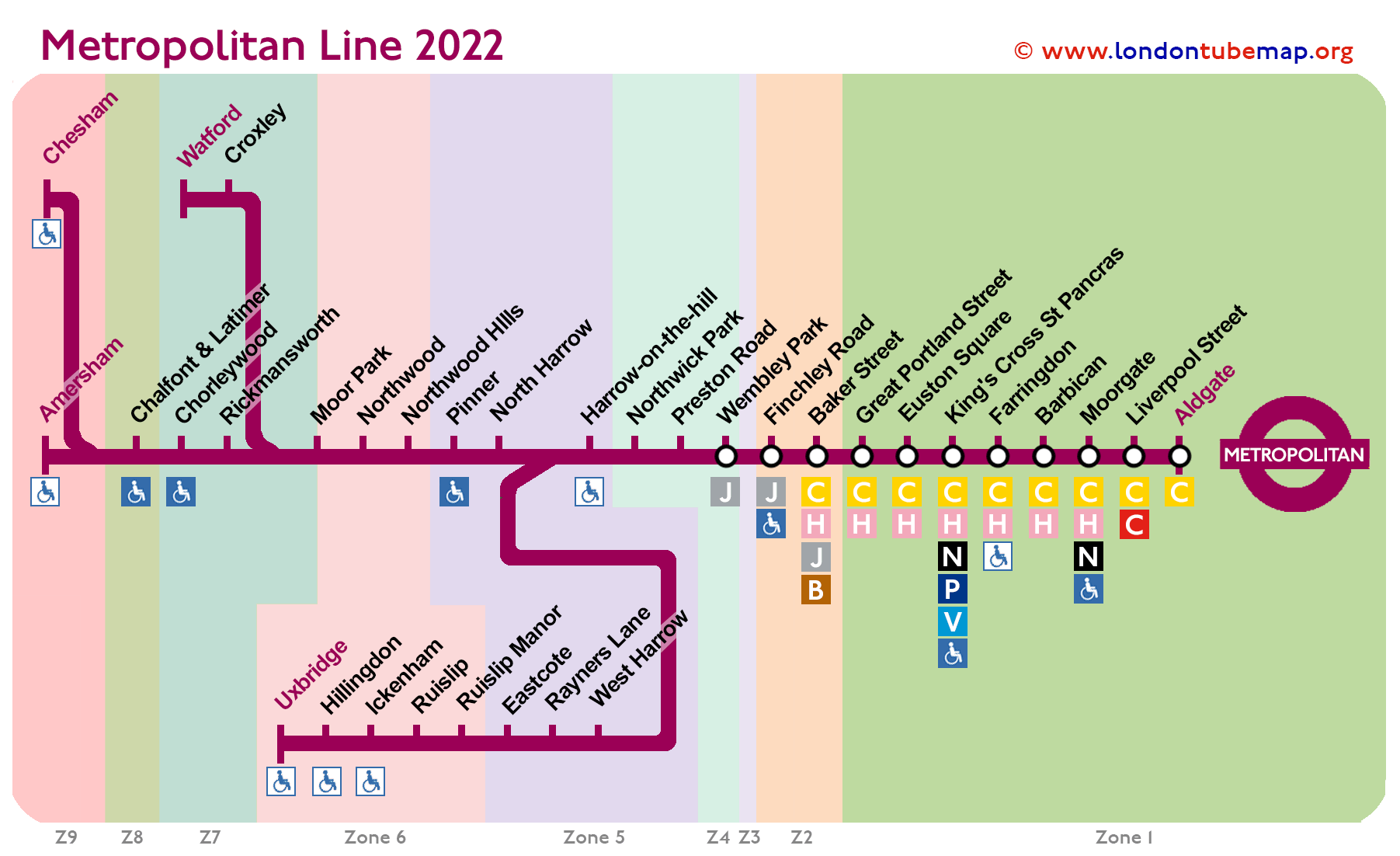 metropolitan line map 2022