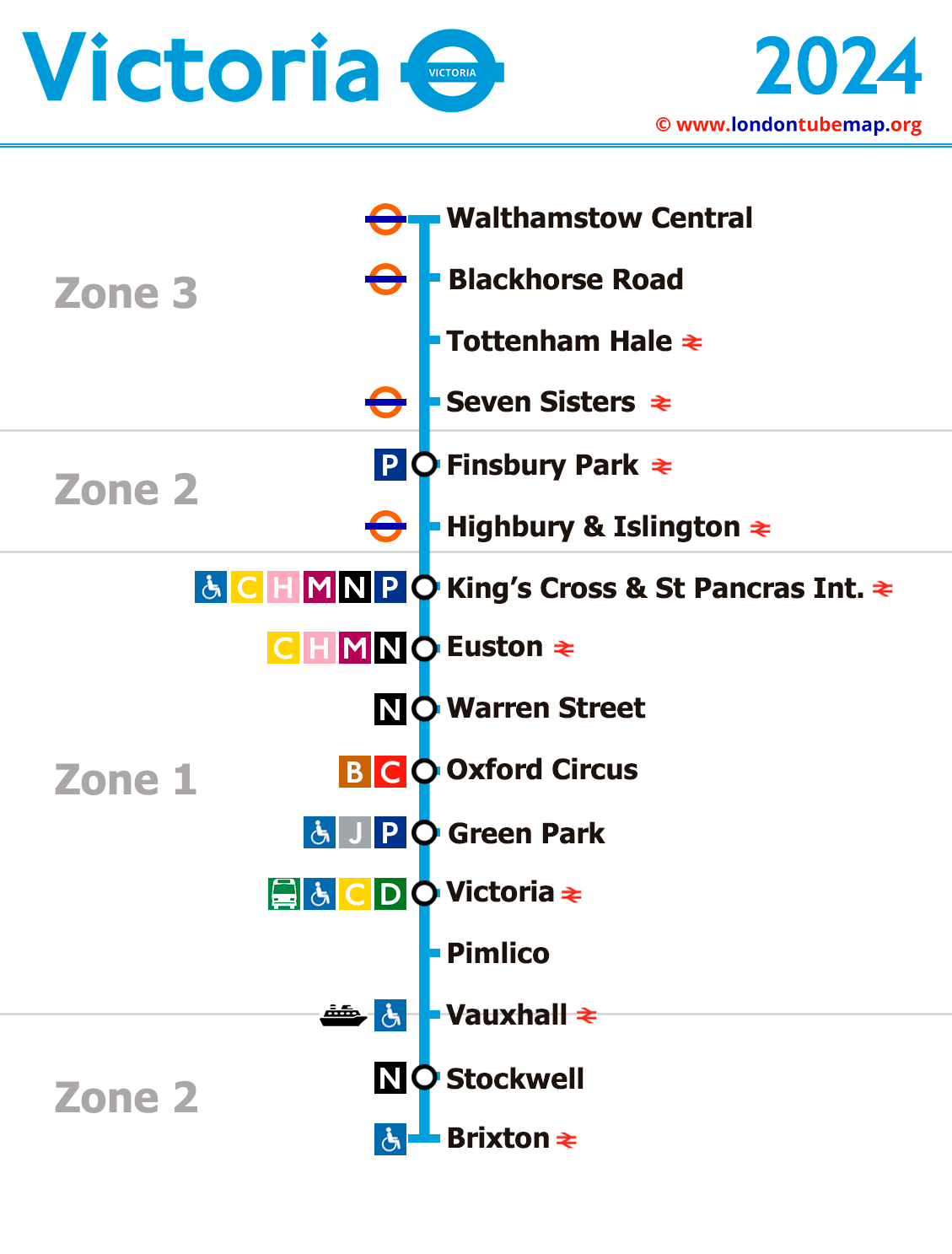 Victoria tube line 2024