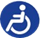 blue wheelchair access icon