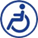 wheelchair white icon
